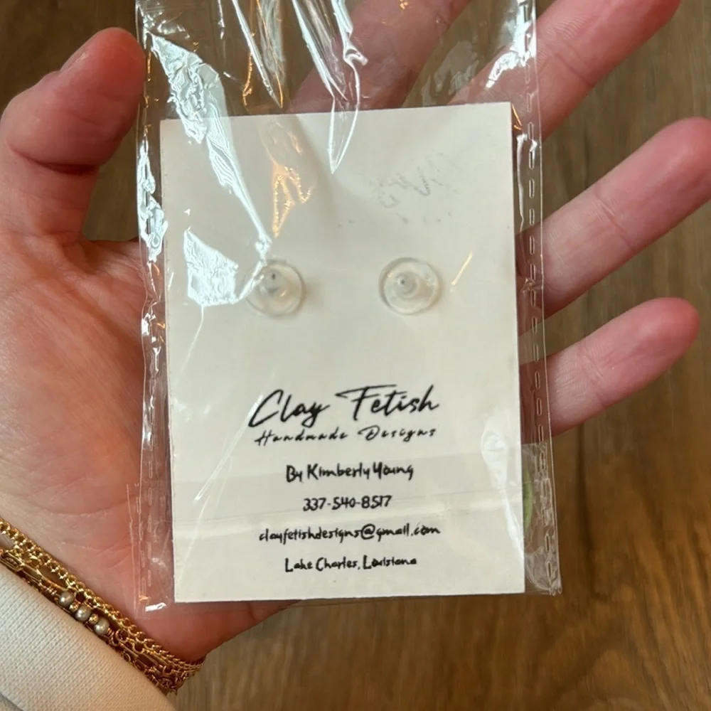 NWT- clay fetish handmade earrings